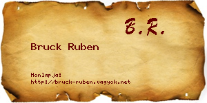 Bruck Ruben névjegykártya